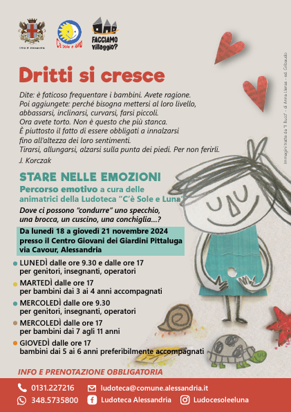 “Diritti Si Cresce”: Settimana di Iniziative della Ludoteca C’è Sole e Luna per i Diritti dell’Infanzia e dell’Adolescenza